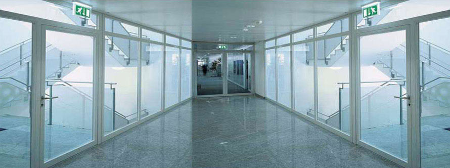 aluminium frame glass structure hospital