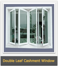 Aluminium Frame Double Leaf Cashment Window