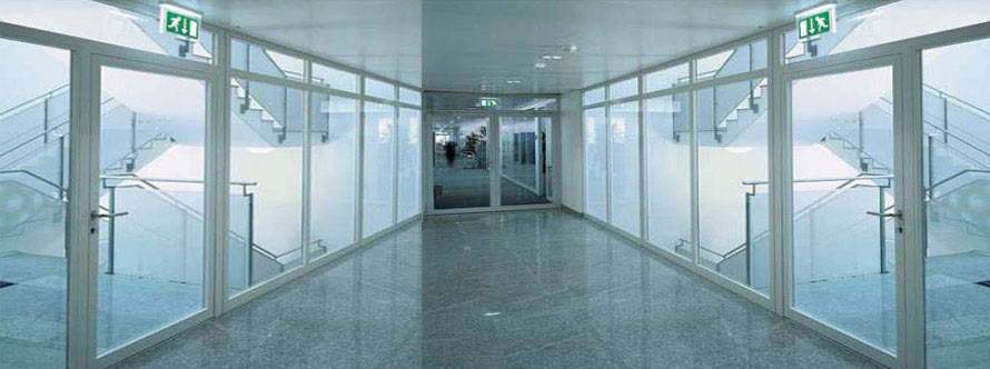 aluminium frame glass structure hospital
